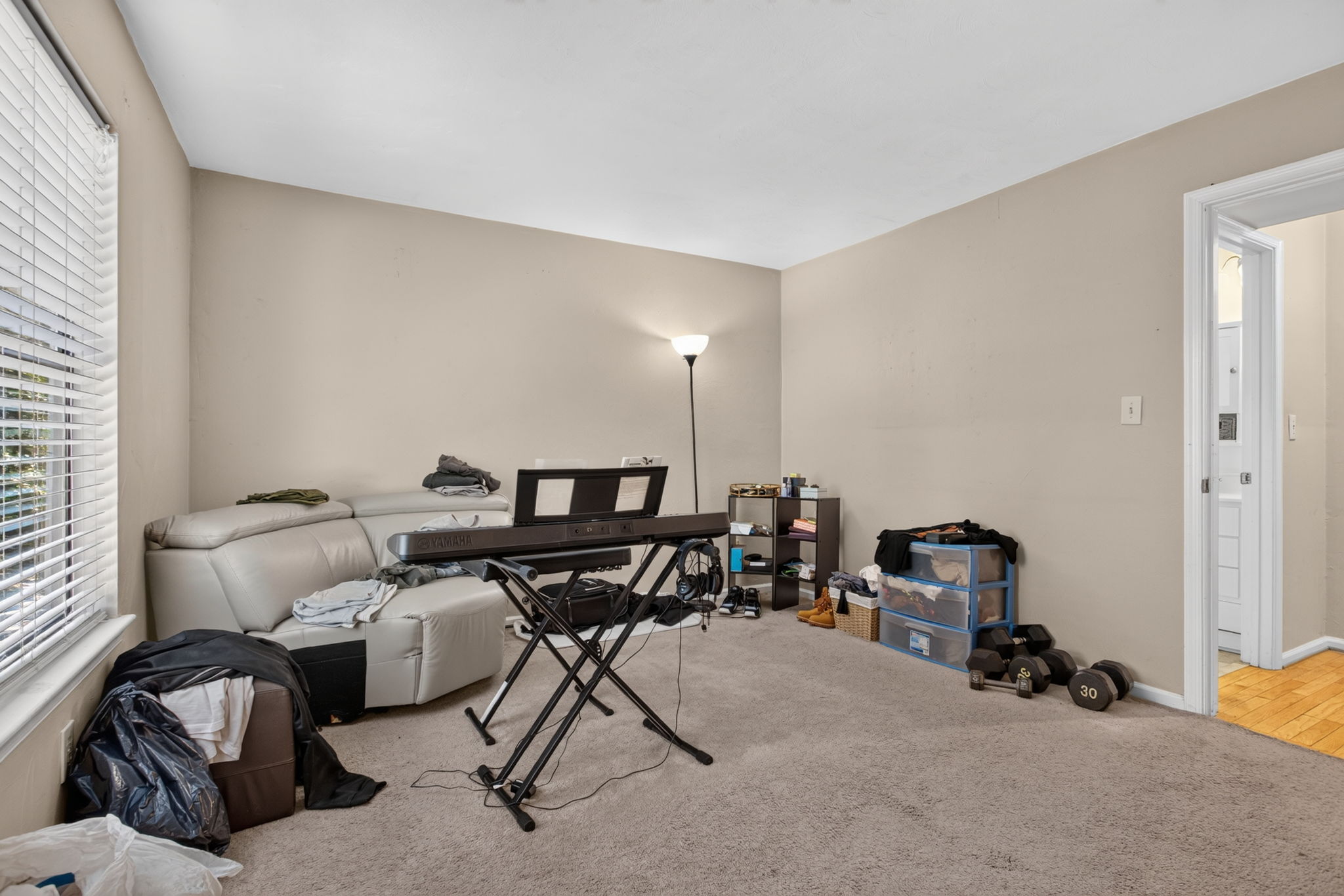 LARGE WINDOW ALLOWS NATURAL LIGHT