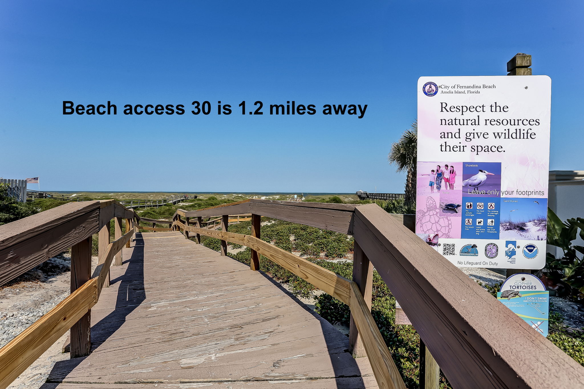 ... two minutes away is beach access 30...