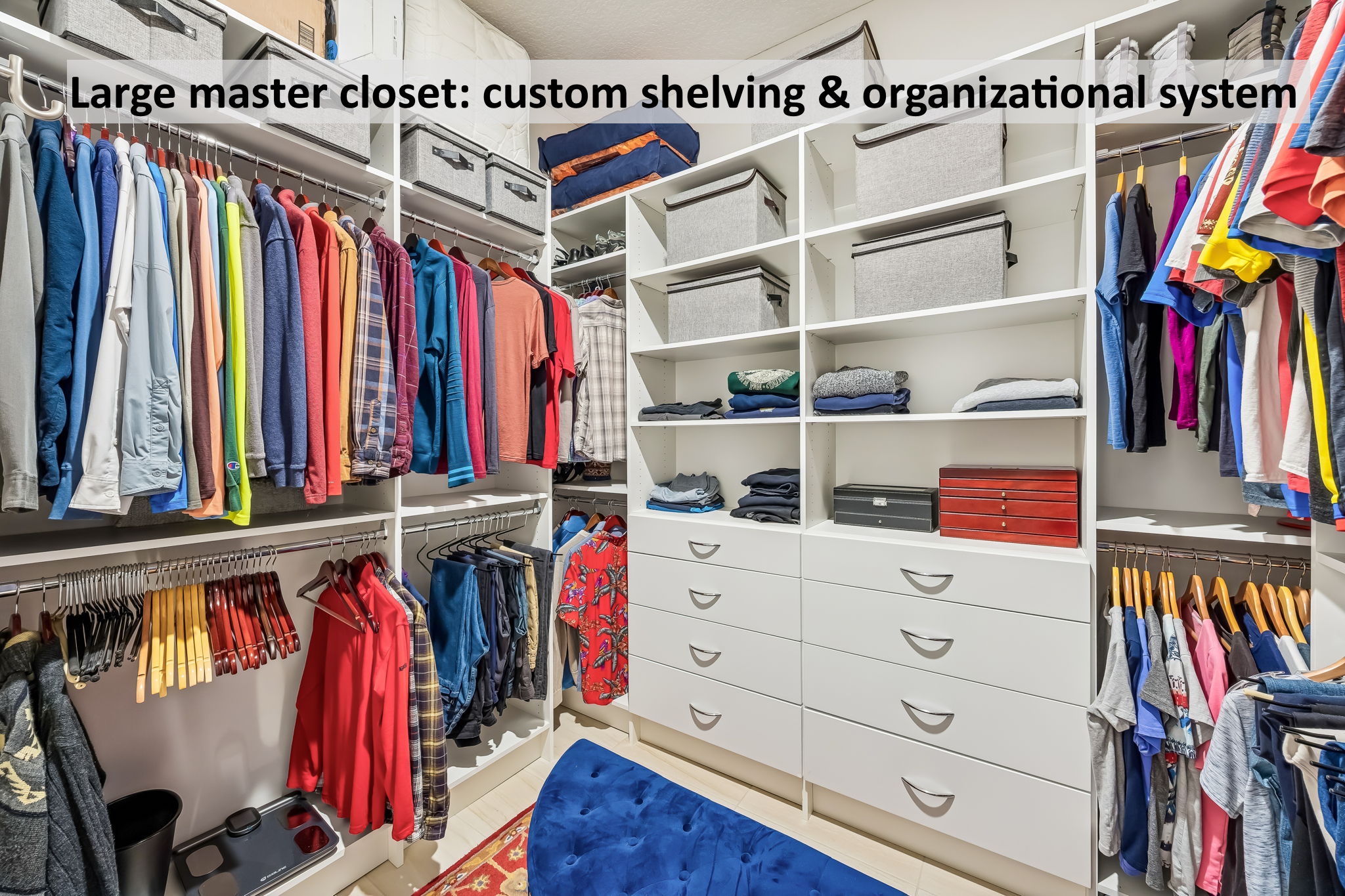 Two spacious walk-in closets enhance the primary suite: one currently shared ...