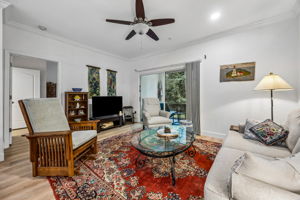 Sliding Doors from Living Room to Screened Patio.