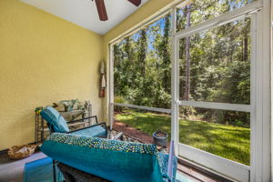 Screened Porch with Wooded View.