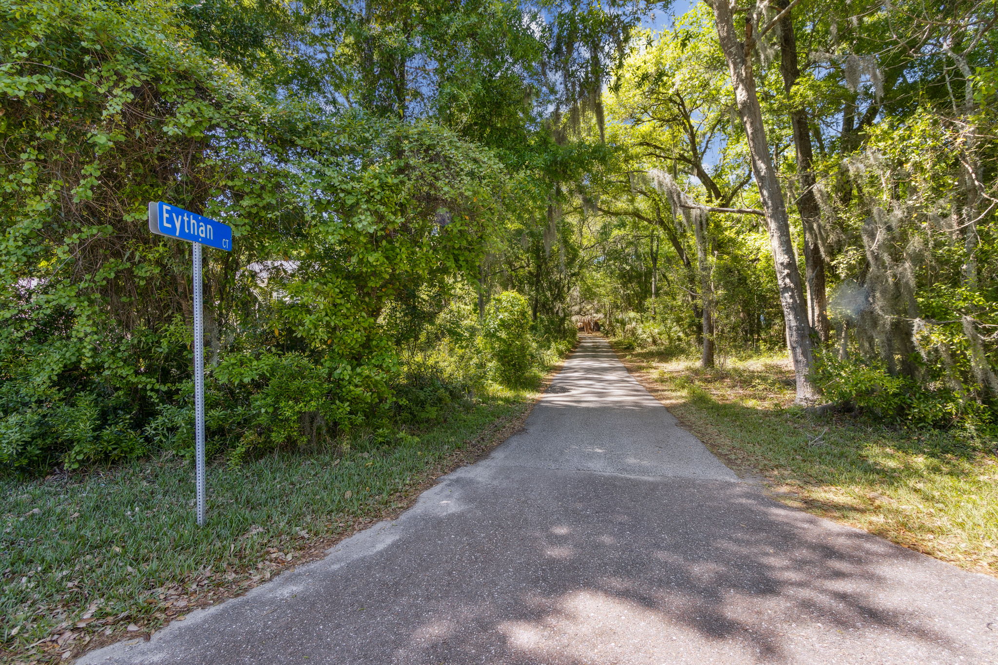 Traverse a canopied drive to your secluded 1-acre lot