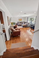 Wide stairway takes you to second floor, 3 bedrooms and a full bath