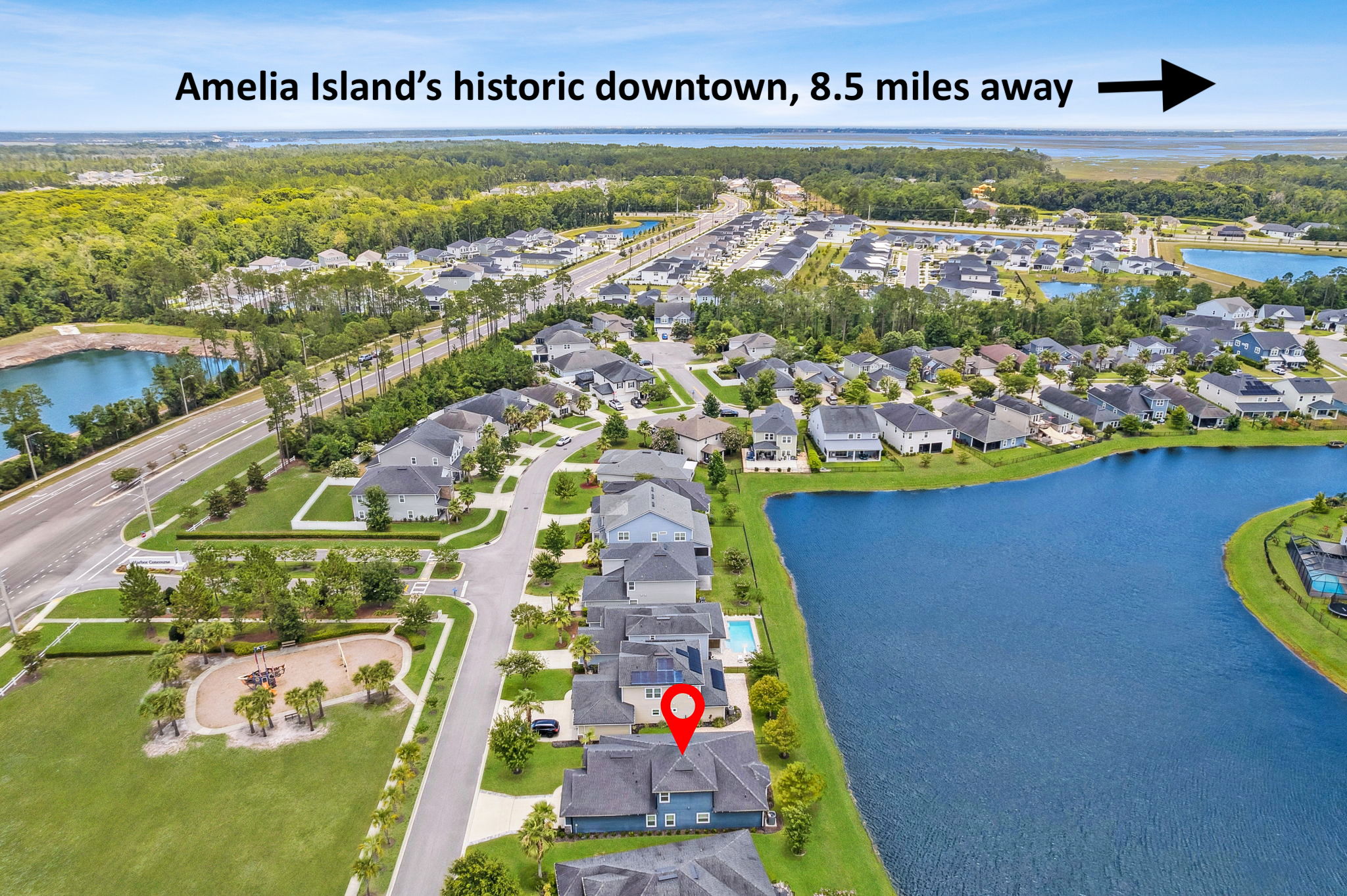 And 8.5 miles away is the 50+ blocks of the Island's historic downtown...