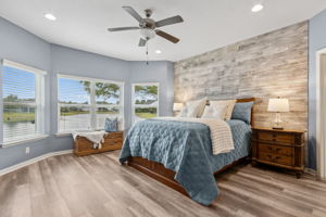 The master bedroom is impressive...