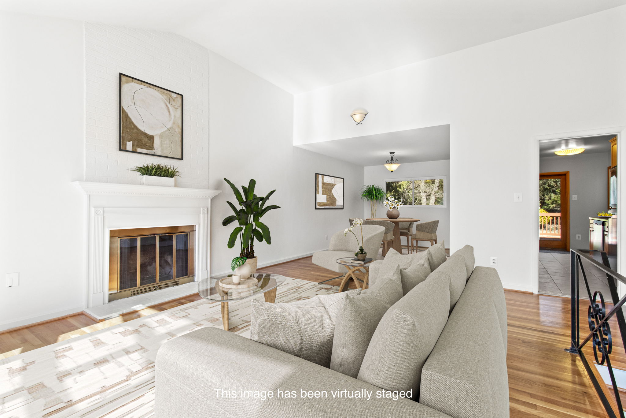 Open to Dining Room and Kitchen