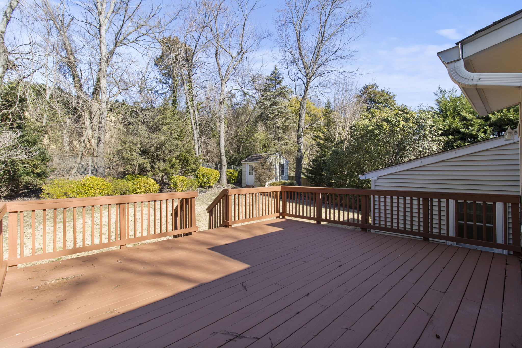 Deck Overlooking Backyard