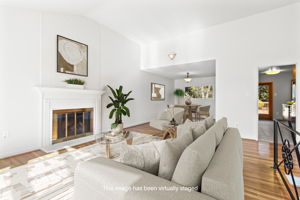 Open to Dining Room and Kitchen