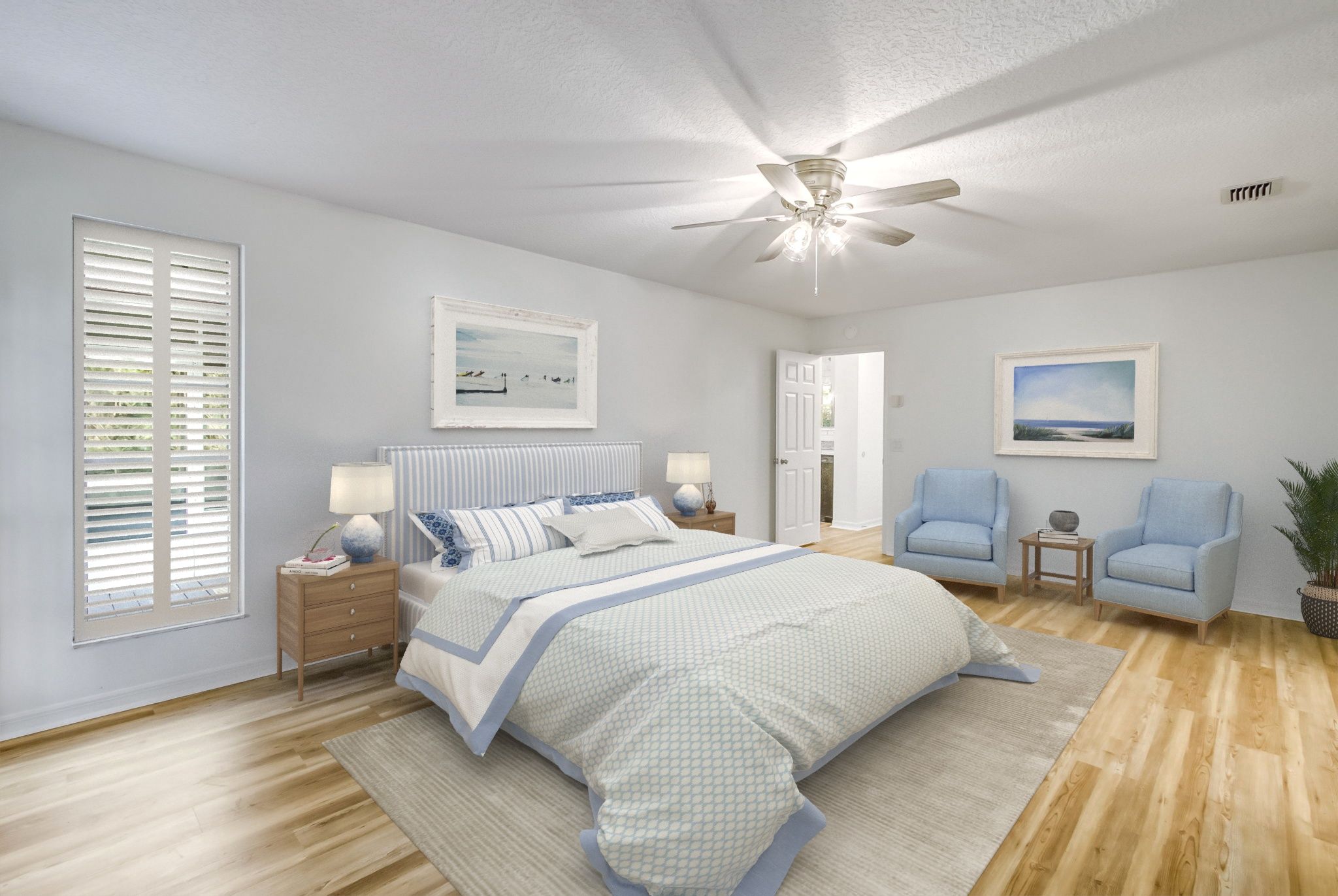 Staged Primary Bedroom