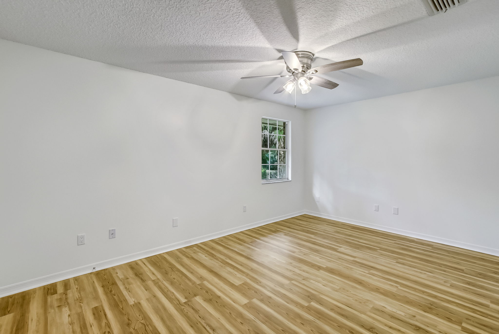 Bedroom 2 with view of back yard