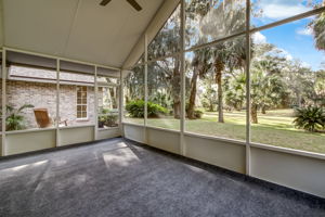 Screen Porch with Ceiling Fan