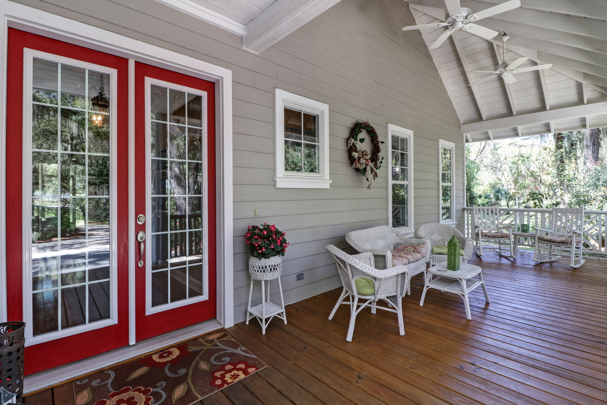 Spacious front porch