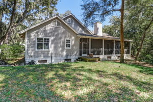 Rear view of the home