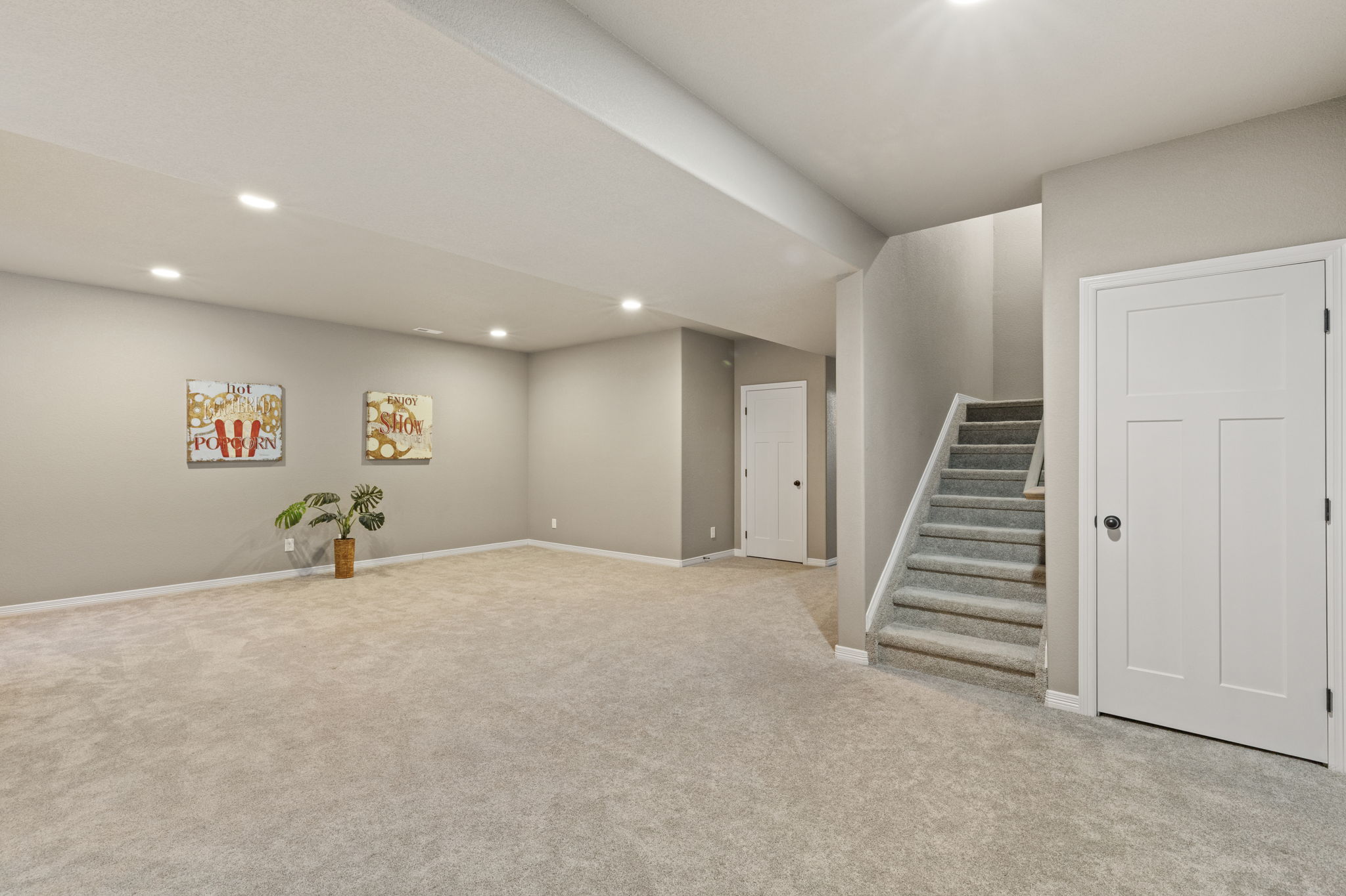 Family Room in Basement
