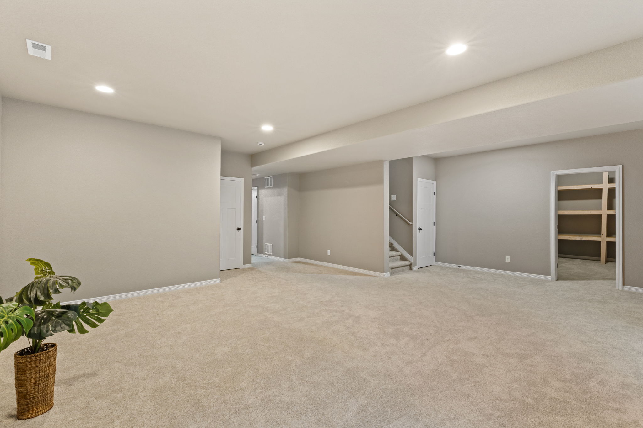 Family Room in Basement