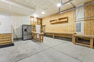 4-Car Garage with storage/work benches
