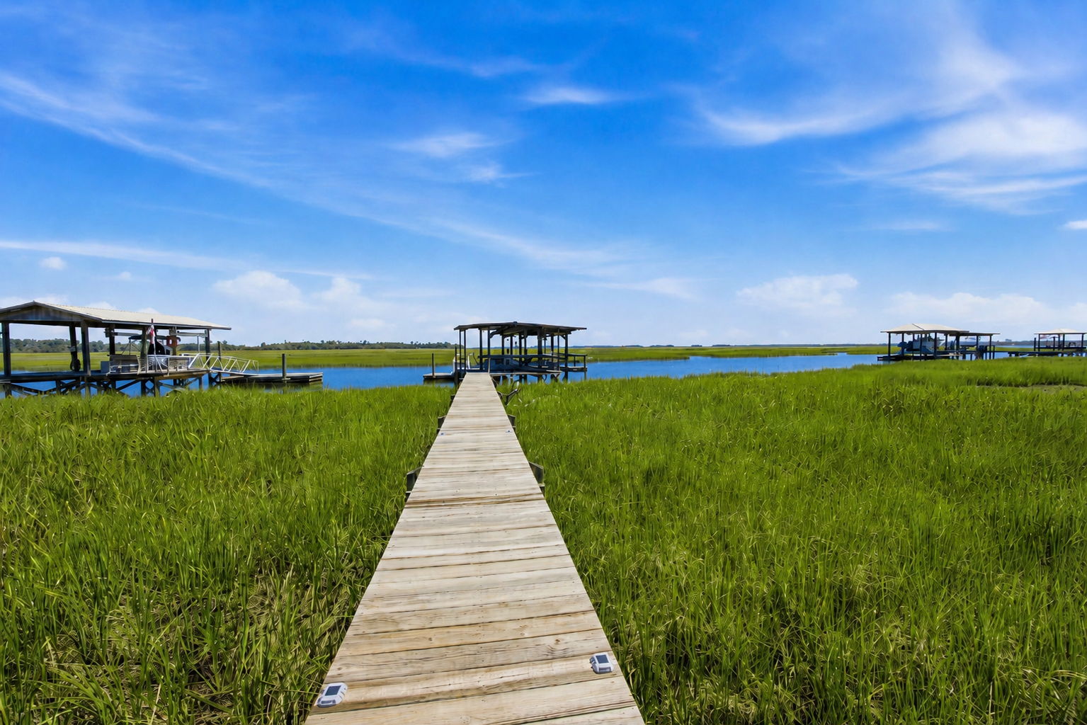 … where the approach opens to wide sky, calm water and the promise of days spent boating and fishing