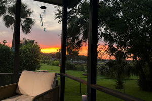 … and evenings bring glowing skies that make this quiet waterfront perch feel especially memorable