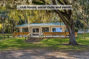 A clubhouse provides a welcoming setting for neighborhood gatherings, social clubs and community events