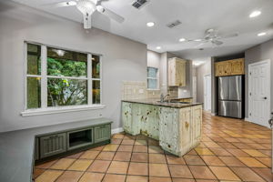 Kitchen and Dining Area with Banquette Seating