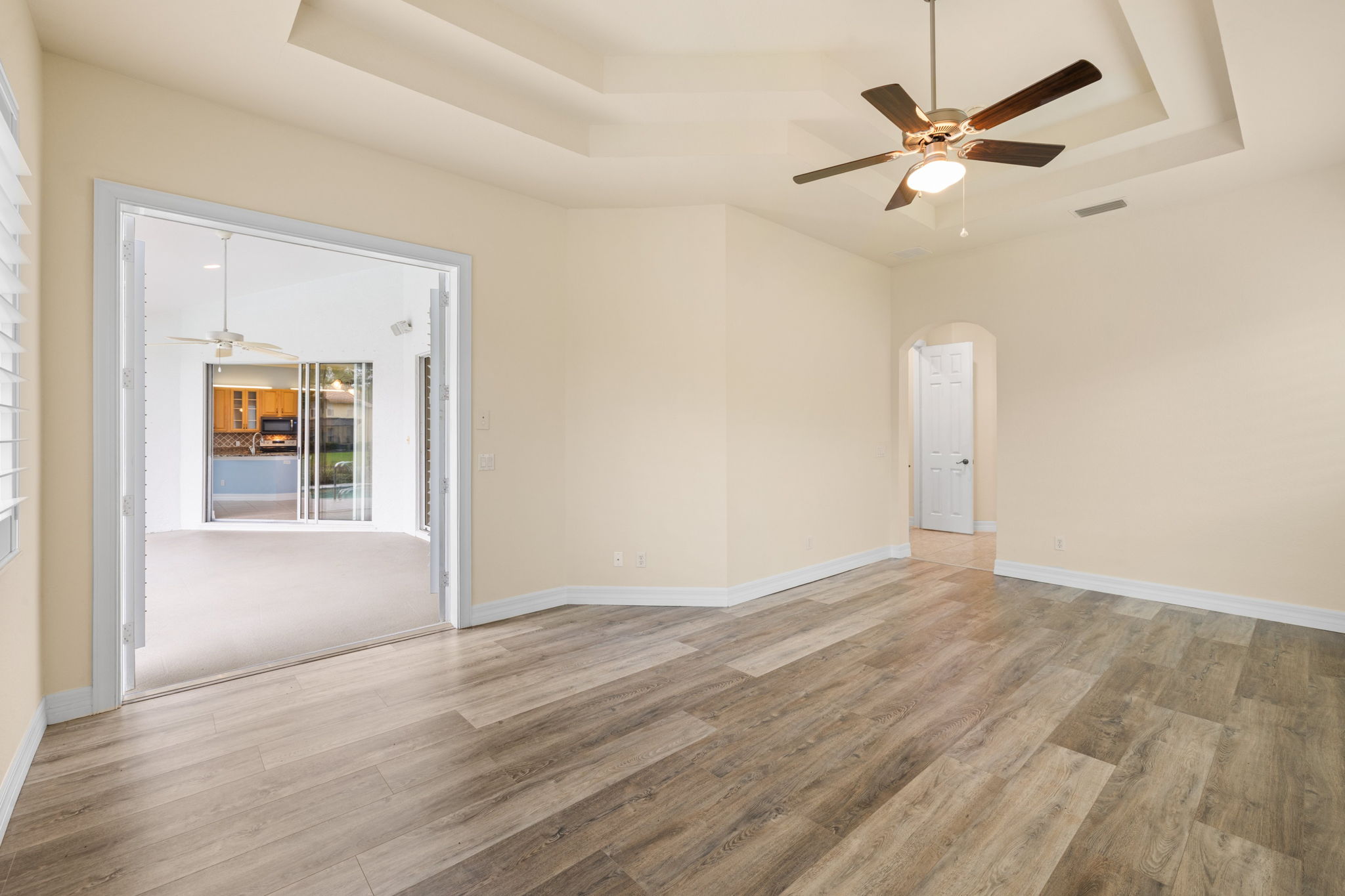 Primary French Doors to Lanai and Pool
