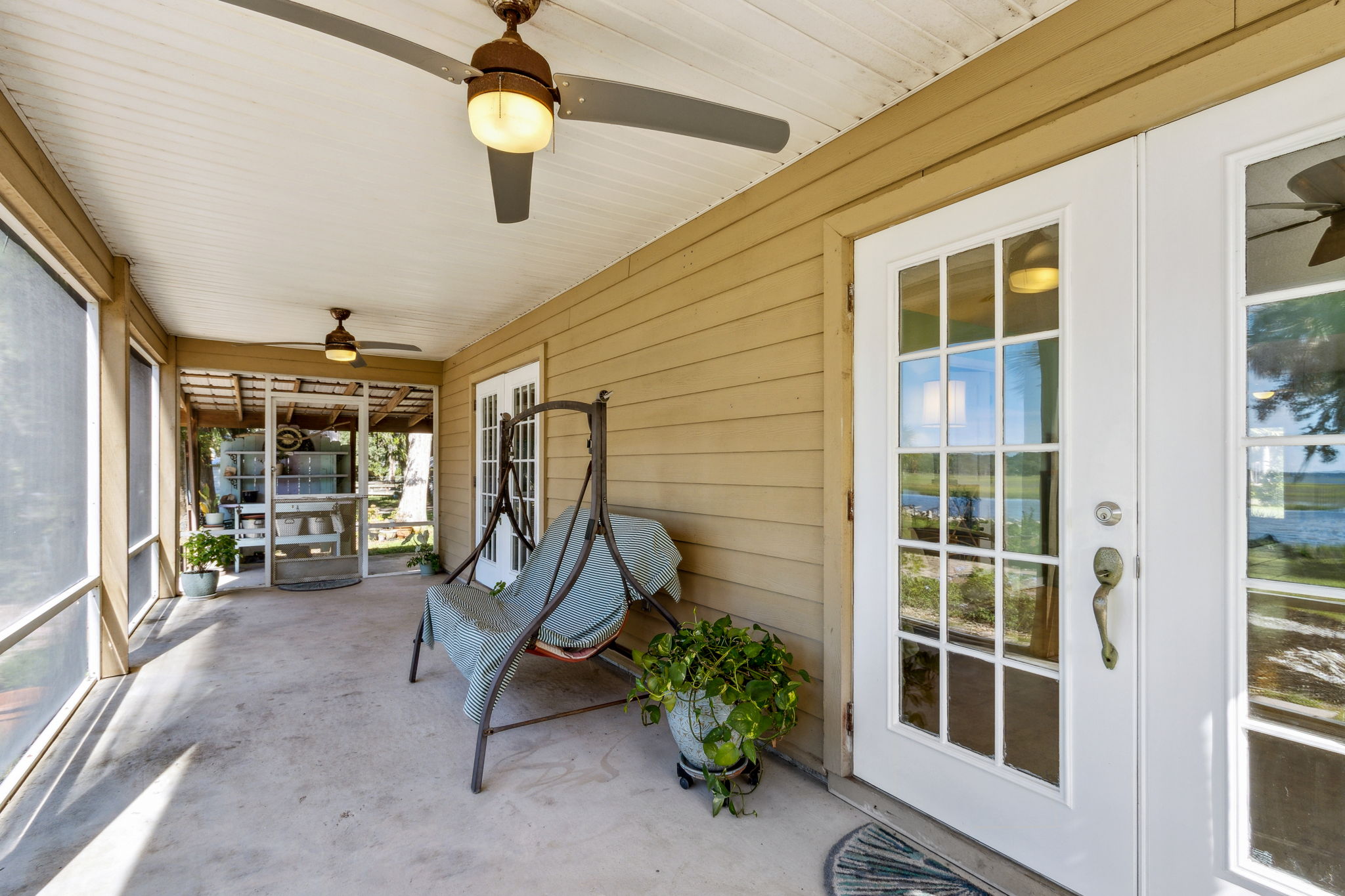 Two Sets of French Doors