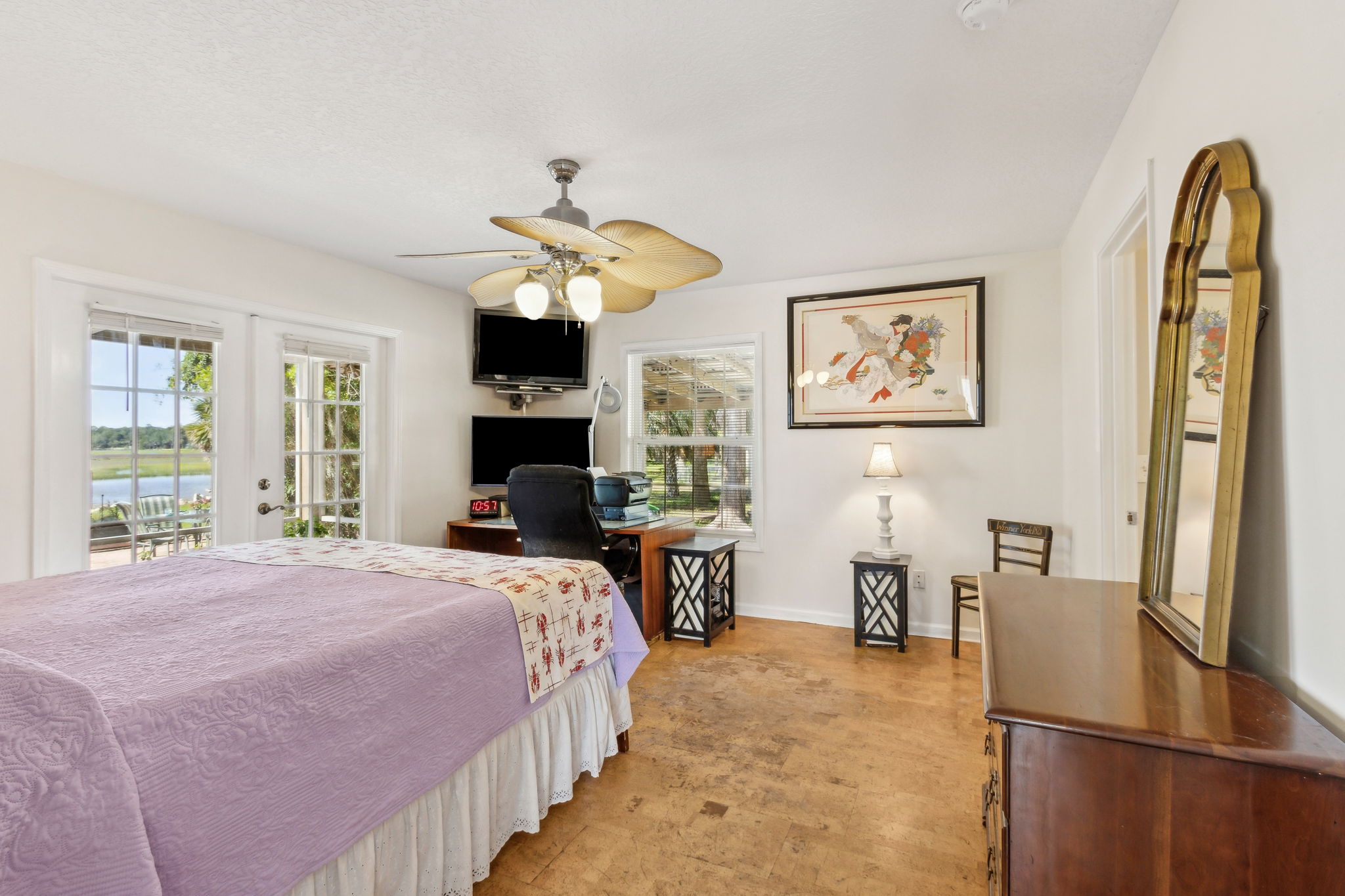 Primary Bedroom with Cork Floors