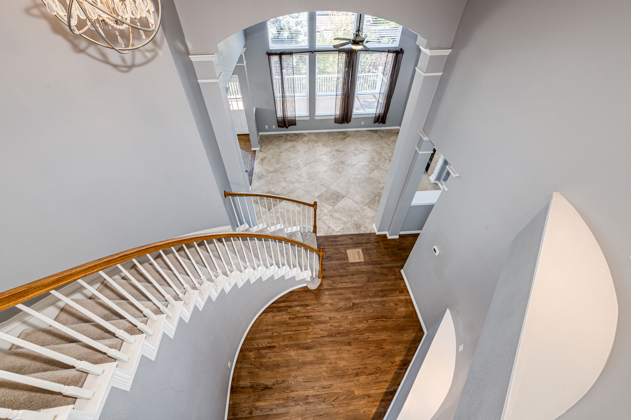 View of the main floor from the second floor