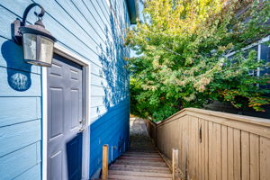 Side area off of the garage leading out into the backyard