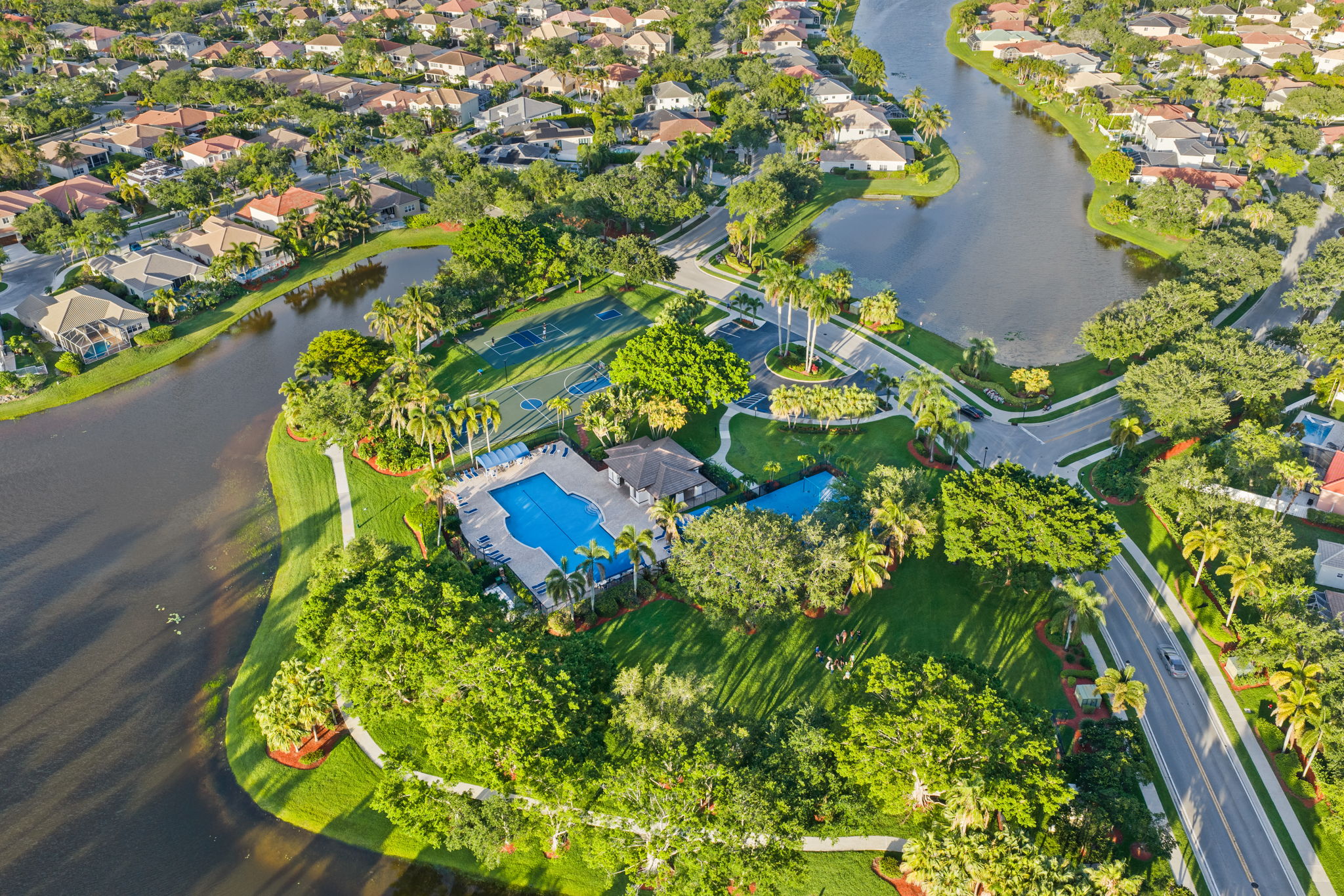 The community pool/recreation area
