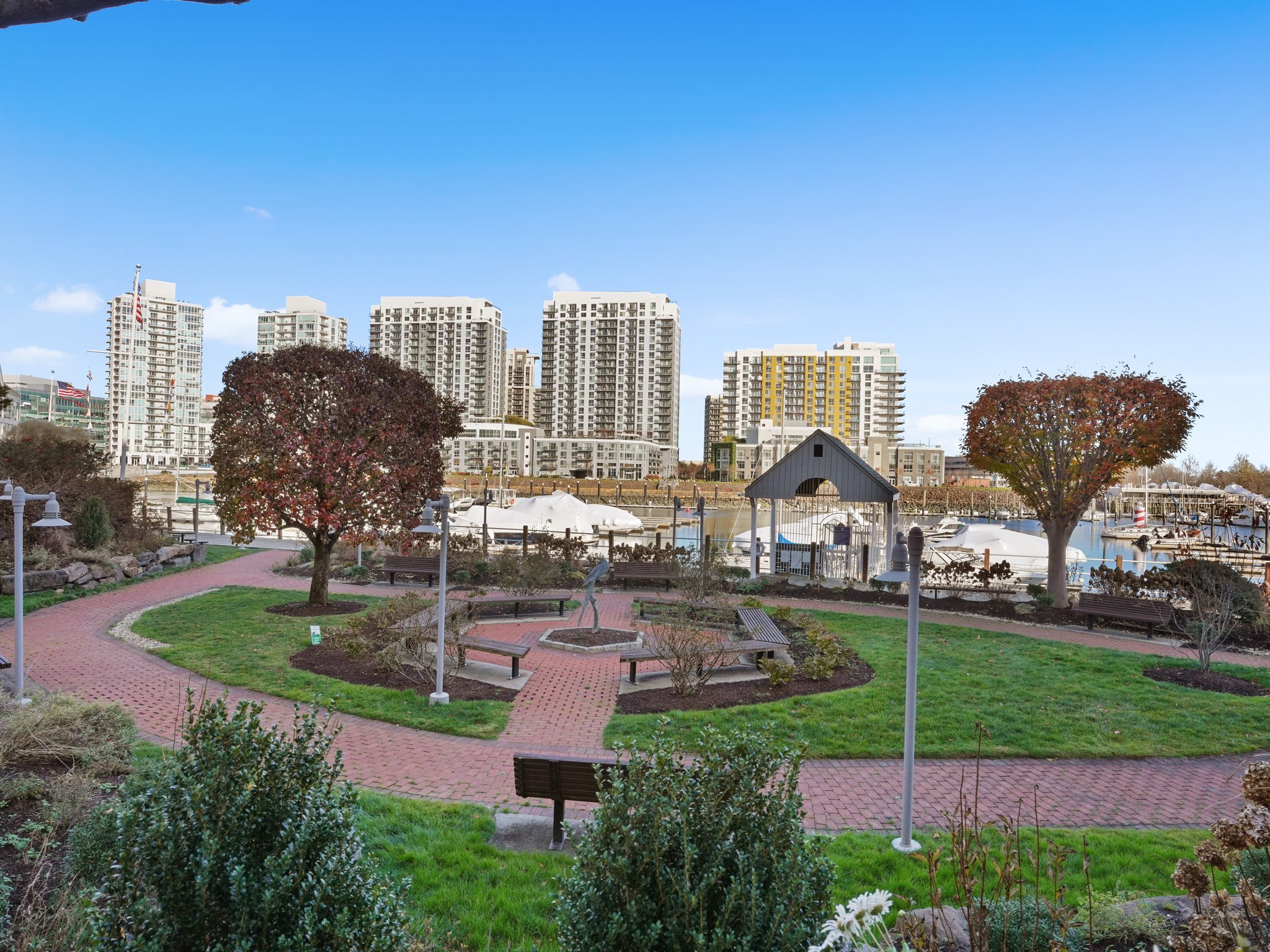 Community Courtyard with direct access to the water