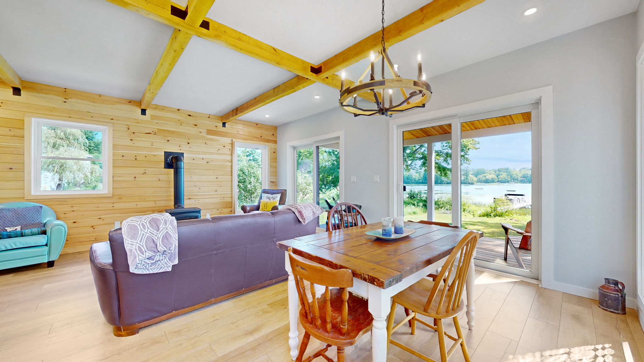 Beams on ceiling
