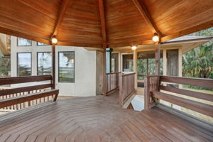 Gazebo adjacent to deck and screened porch -it's like a treehouse