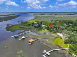 Looking toward the city of Fernandina Beach, Amelia River, ICW and the Atlantic Ocean