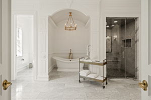 Luxurious Marble Bath with Victoria & Albert tub
