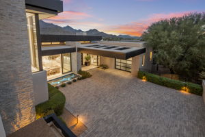 Aerial view of the front