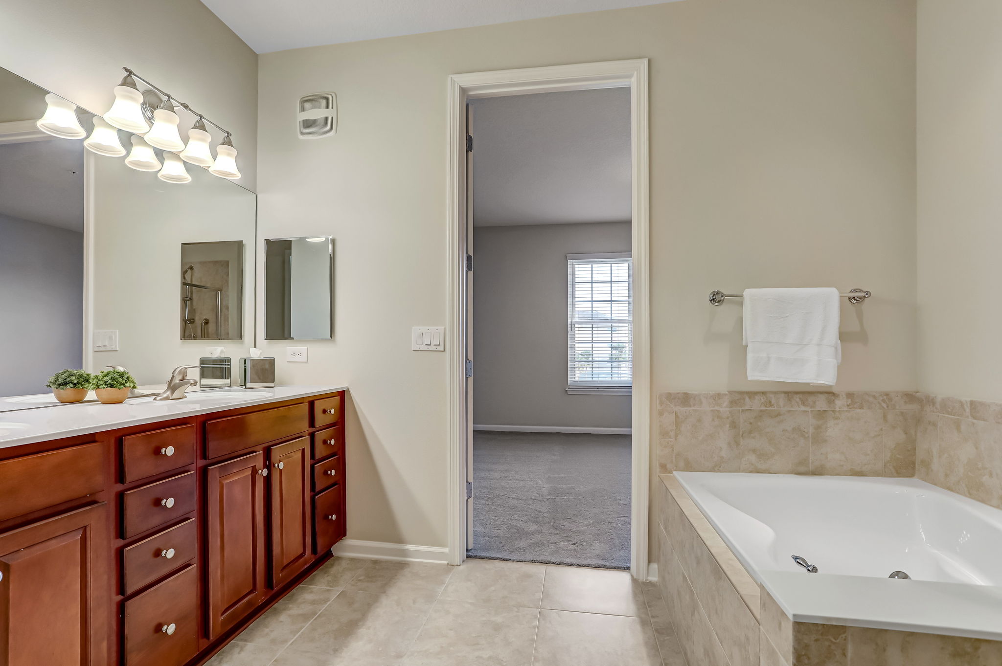 Primary Bathroom with Garden Tub & Separate Shower