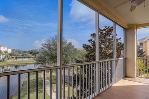 Balcony with Pond View