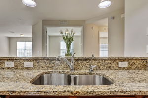 Kitchen with stunning granite