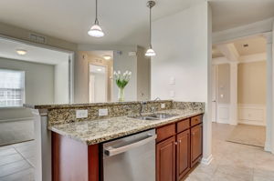 Kitchen with new dishwasher