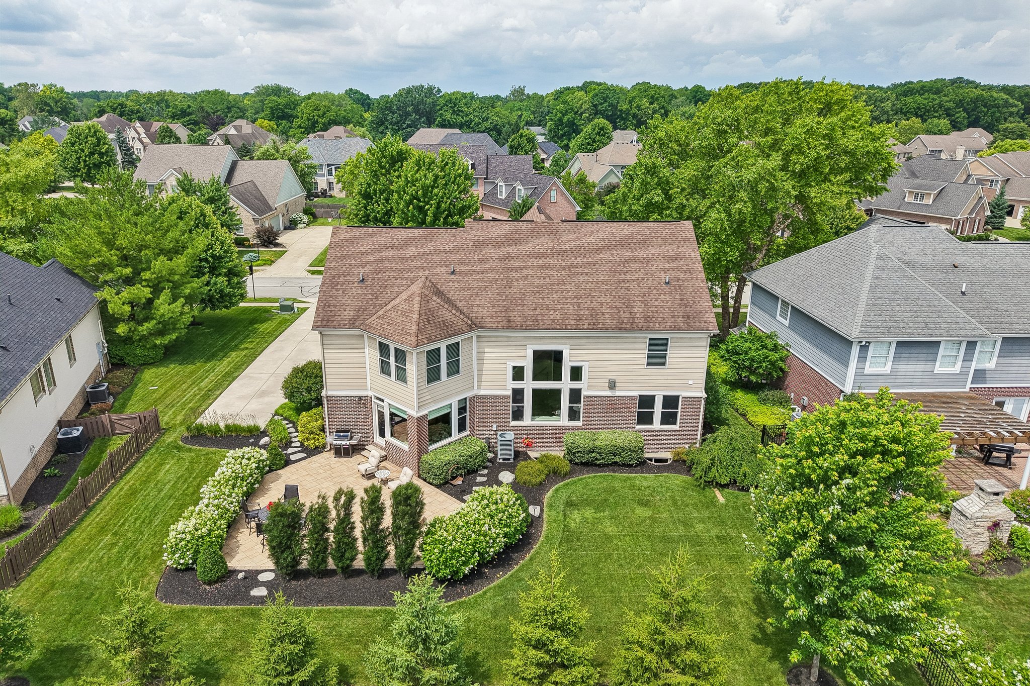 Aerial view from the back