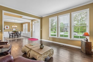 Family Room opens to the Foyer and overlooks the front yard
