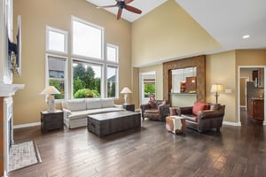 Great Room with soaring ceiling