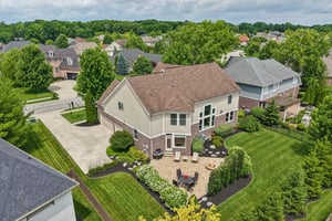 Aerial view of the home