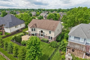 Aerial view of the home