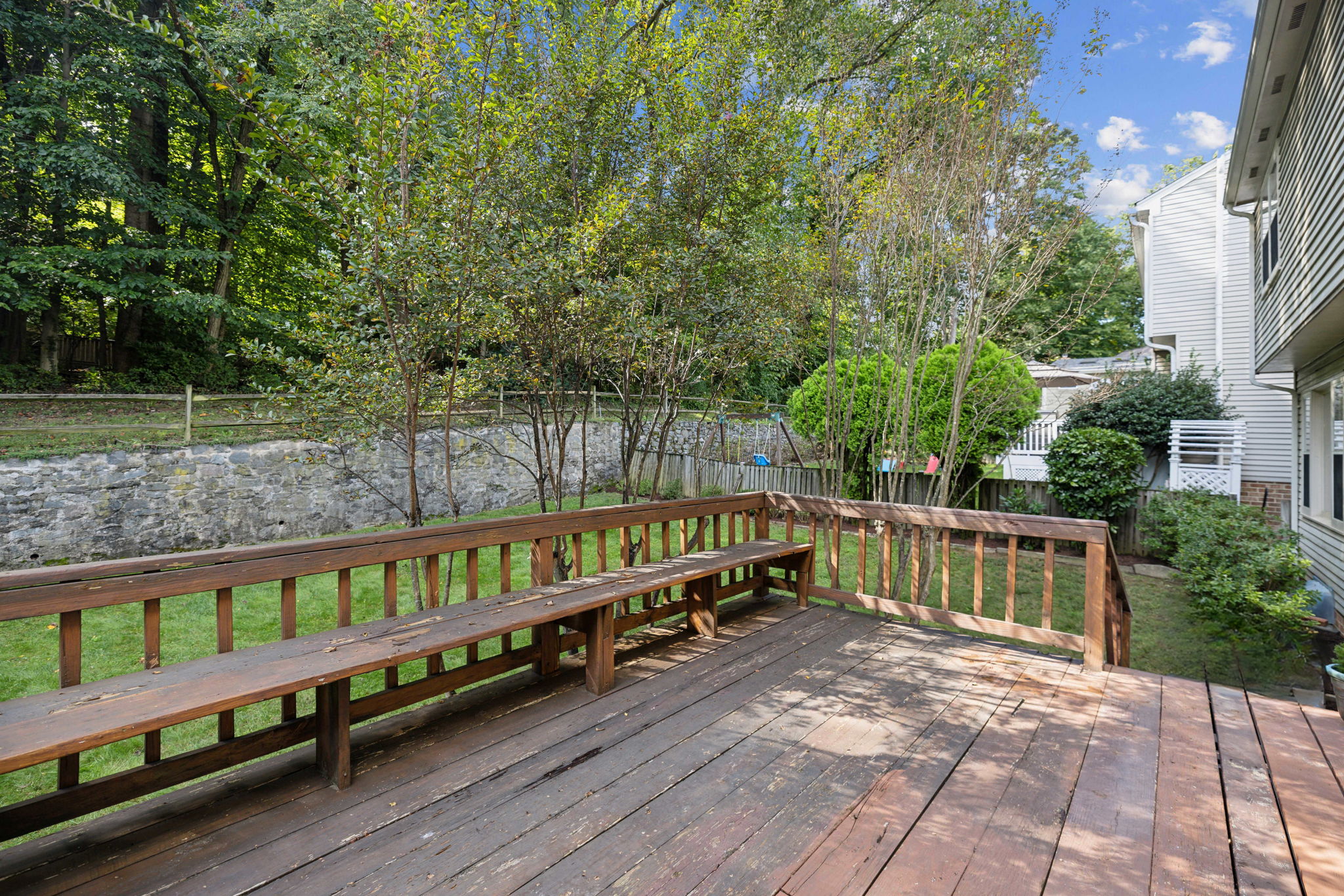 Deck Leading to Flat Rear Yard