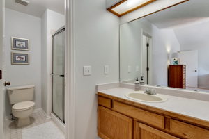 En-suite 3/4 bath and walk-in closet