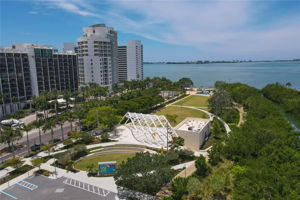View of the "Oval" and the "Nest" at "The Bay"
