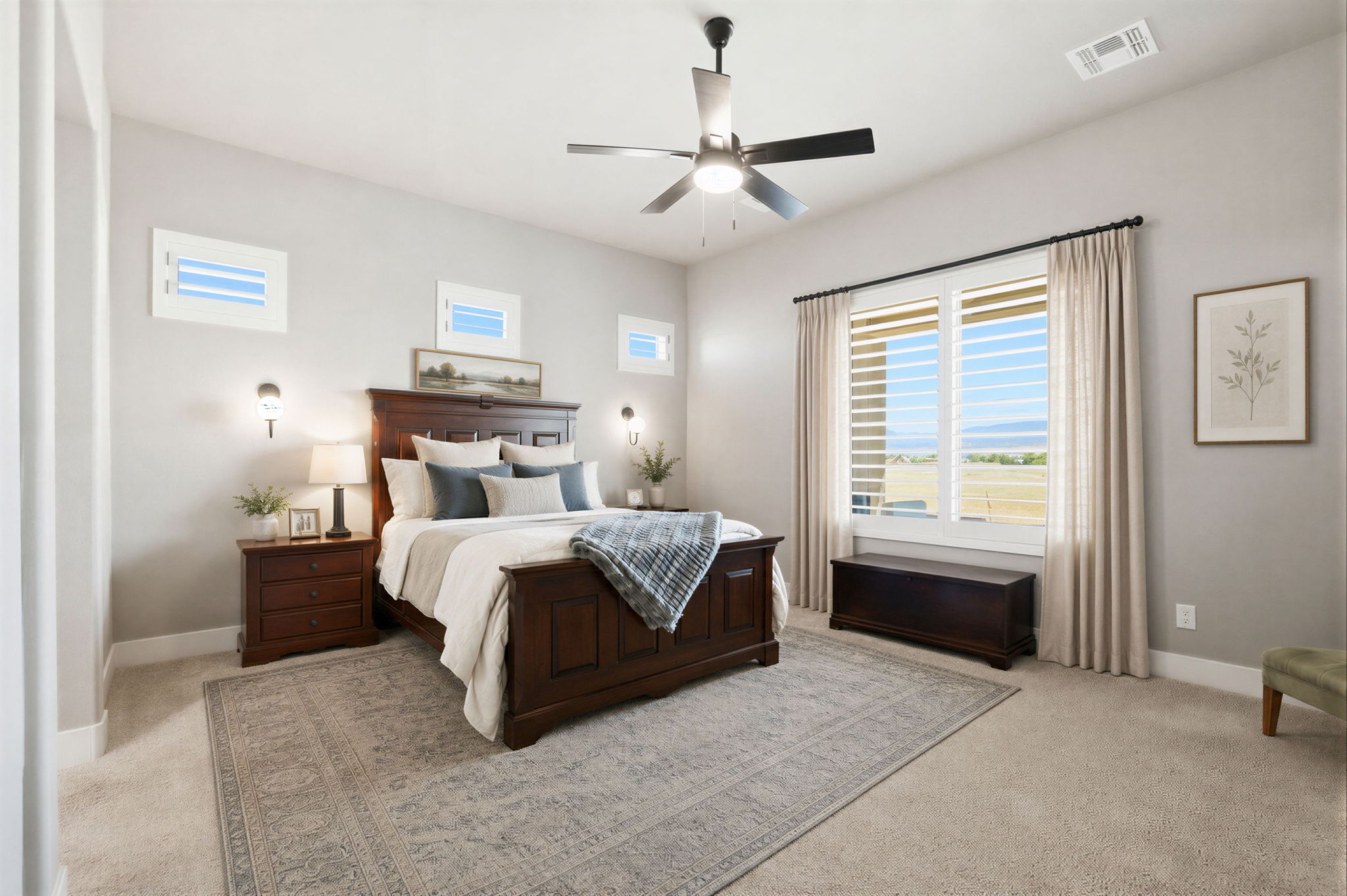 Primary Bedroom Virtually Staged