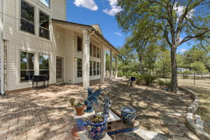 Brick patio outside Main House